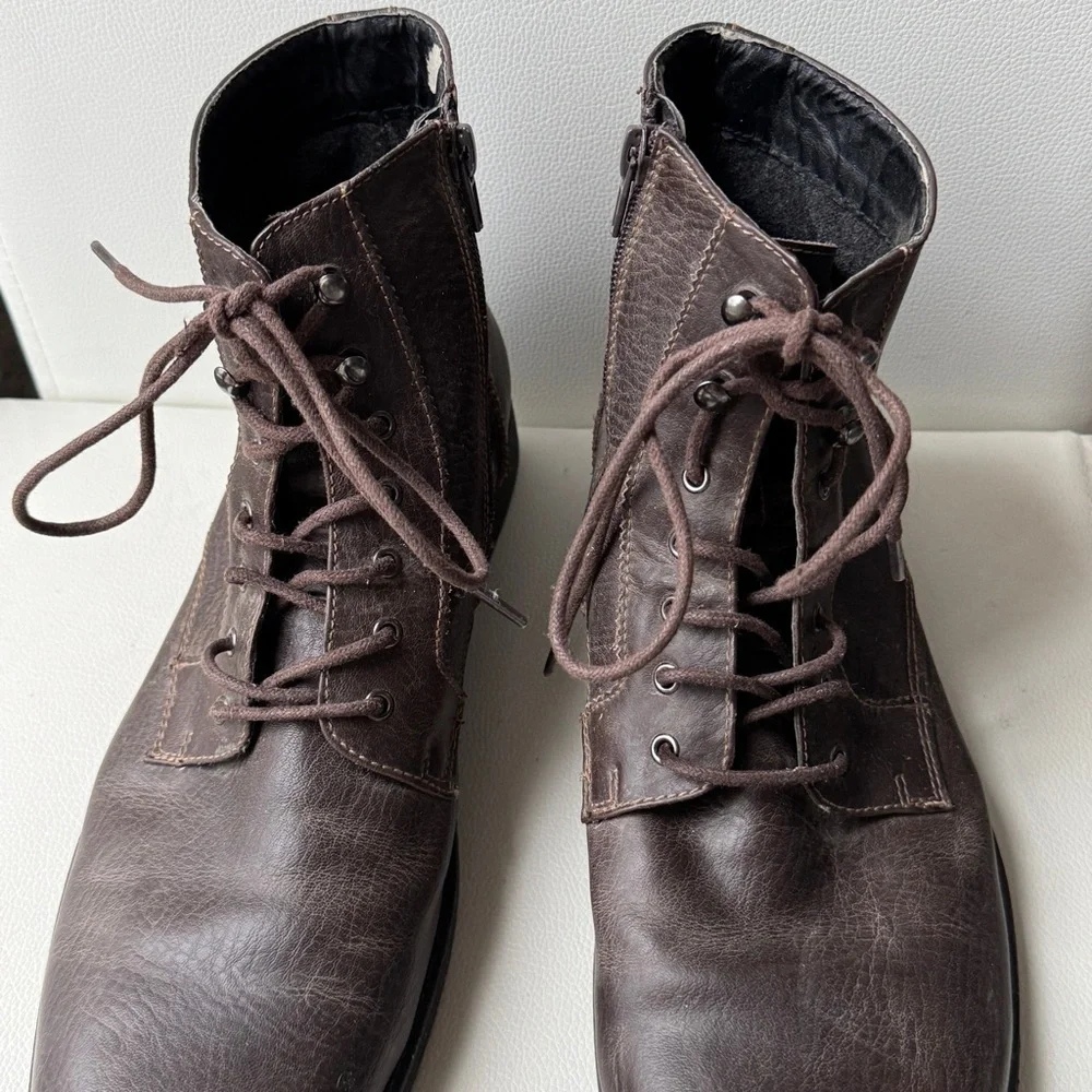 Robert Wayne Brown Leather Ankle Boots